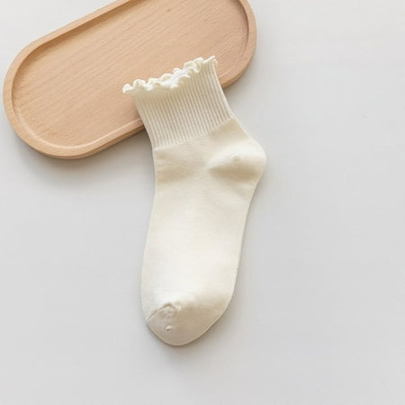 Socks women s spring and summer white with loafers short socks Japanese style small leather shoes black pile socks