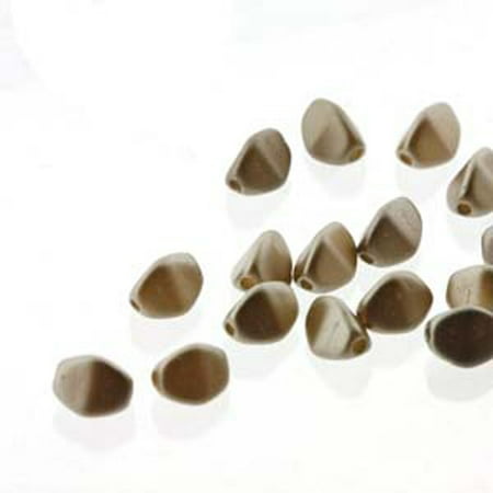 Fashion Jewelry Coco Beads - Pinch Czech Glass, Loose Beads, 5mm Pastel Lt Brown Coco 50, Loose Beads, Loose Strand
