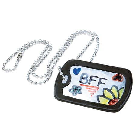Dog Tag Necklaces Craft Kit (Pack of 12)