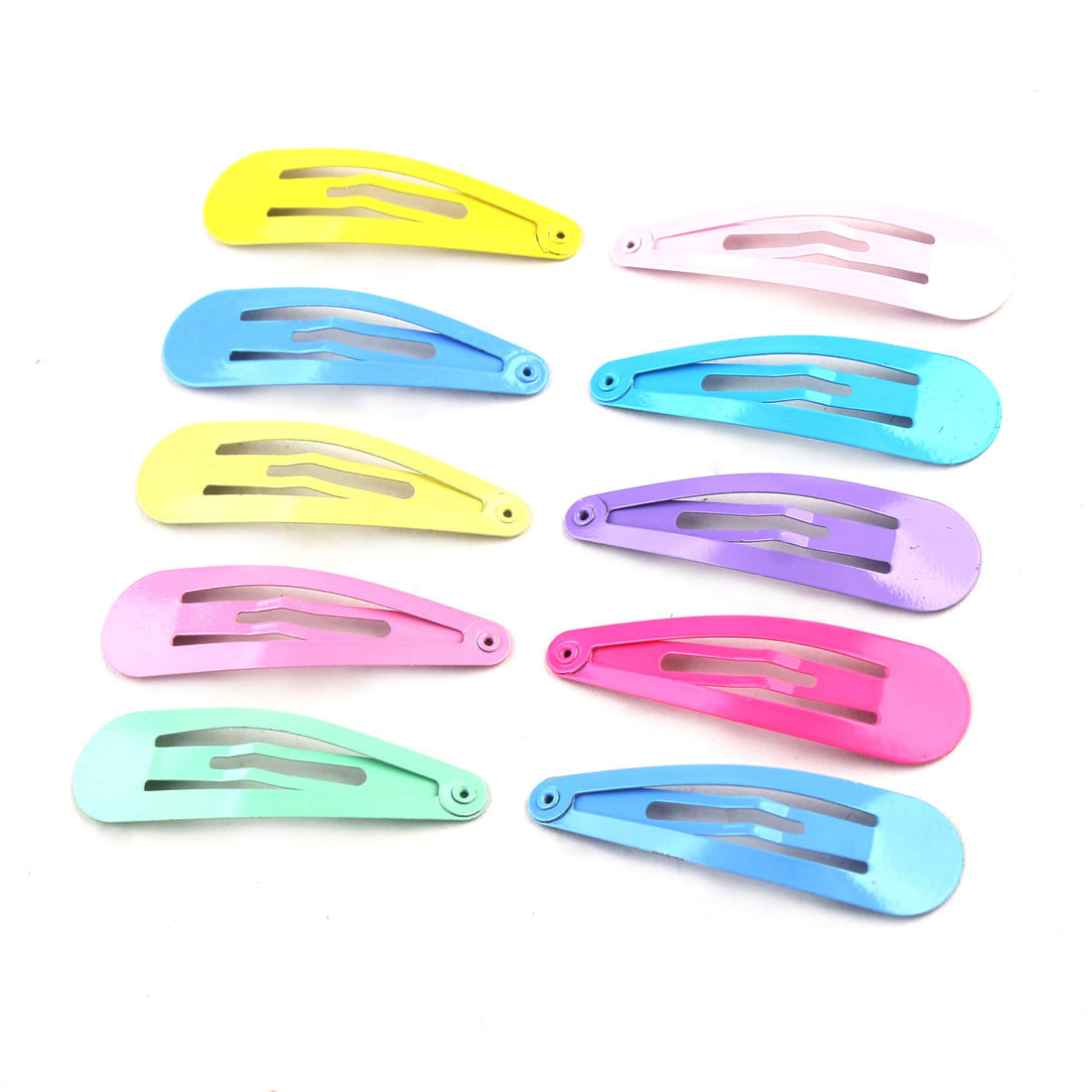 Metal Ladies DIY Hairclip Barrette Hair Clip Multicolor 6.7cm Long 10