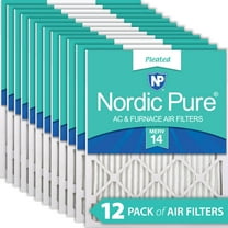 15x20x1 (14_1/2x19_1/2) Pleated MERV 14 Air Filters 12 Pack
