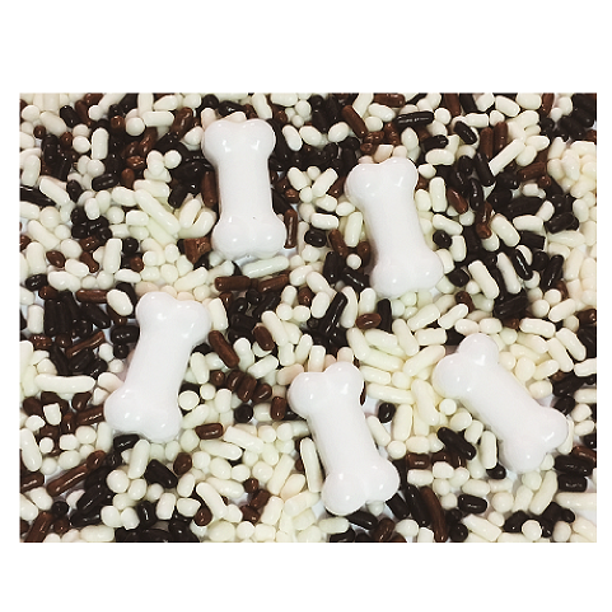 Large Dog Bone Edible Confetti Sprinkles Cake Cookie Cupcake IceCream