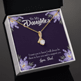 thumbnail image 3 of To My Daughter Dad Supports Daughter Alluring Ribbon Necklace Message Card, 3 of 20