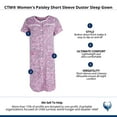 thumbnail image 5 of CTM  Paisley Short Sleeve Duster Sleep Gown (Women), 5 of 5