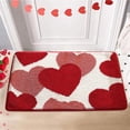 thumbnail image 4 of TIMIFIS Bathroom Rugs Valentine's Day Carpet Three Sizes Faux Wool Entry Door Mat Bathroom Non Slip Mat Love Pattern Valentine's Day Decoration Polyester Carpet, 4 of 6