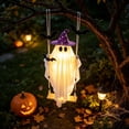thumbnail image 6 of Spooky Halloween Porch Decor Ghost Hanging Decor, Swinging Ghost Vintage Halloween Decorations Outdoor, Halloween Ghost Decor Goth Accessories for Yard Garden Halloween Party Decorations, 6 of 6