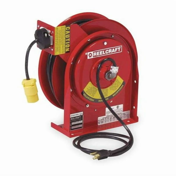 Reelcraft Retractable Cord Reel with 50 ft. Cord 1-Outlet 16/3 L 4050 163 3SB