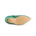 thumbnail image 4 of BLISSFUL STEP Women's Glitter Point Toe Stiletto Heels Ankle Boots Shamrock Green 7, 4 of 6