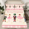 thumbnail image 2 of Homewish Retro Nutcracker Twin Sheet Sets,Cute Ballet Princess Twin Fitted Sheet,Merry Christmas Flat Sheet For Teens,Ultra Soft Home Decor,3-Piece, 2 of 7