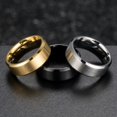 thumbnail image 2 of Anillo Unisex De Acero Inoxidable | Plano Mate De 8 mm De Ancho Temperamento, 2 of 4