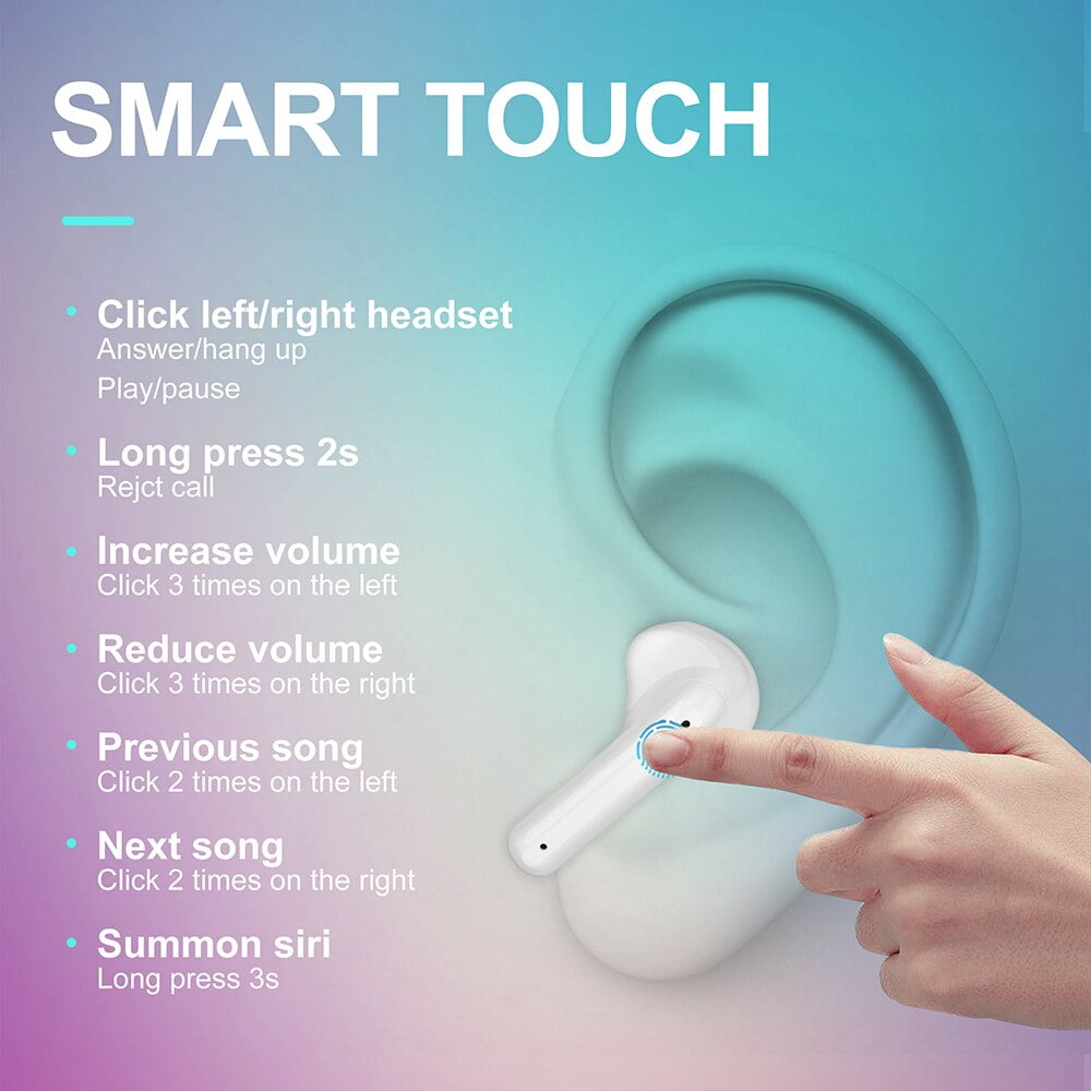 NEW LP40 MAX TWS Wireless Bluetooth 5.1 Headphones Touch Control Sport Noise Earphones Reduction With Mic Stereo Hifi  Earbuds