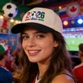 thumbnail image 3 of qolami Cup 26 Hat, USA Canada Mexico 2026 World Soccer Cap, Host Country Soccer Football Cap, Cotton Baseball Hat for Men Women, 3 of 5