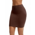 thumbnail image 4 of INSPIRE CHIC Women's High Waist Tummy Control Half Slips Slimming Fit Shaping Under Dress L Brown, 4 of 5