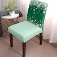 thumbnail image 3 of Chair Covers for Dining Room Set of 4,Winter Christmas Snowflakes Stretch Seat Protector Removable Washable Chairs Slipcovers for Kitchen Banquet Wedding Hotel,Black and White, 3 of 6