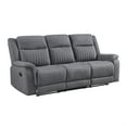 thumbnail image 4 of Lexicon Dean 2-Piece Microfiber Double Reclining Sofa Set in Gray, 4 of 14