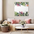 thumbnail image 5 of Palm Leaves Wall Art Painting on Canvas, Summer Botanical Tropical Plants Canvas Art Home Prints Wall Art Framed Modern Artwork for Living Room Bedroom Wall Decor 16x16in, 5 of 9