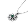 thumbnail image 5 of Daisy Flower Emerald Sterling Silver Pendant Gift For Christmas || Ali Baba Jewellery, 5 of 5