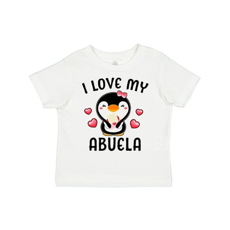 

Inktastic I Love My Abuela with Cute Penguin and Hearts Gift Toddler Toddler Girl T-Shirt
