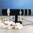 thumbnail image 3 of Soporte para joyas para pulseras y relojes, 23,5 x 7 x 13,5 cm, negro, aspecto aterciopelado, 3 of 5