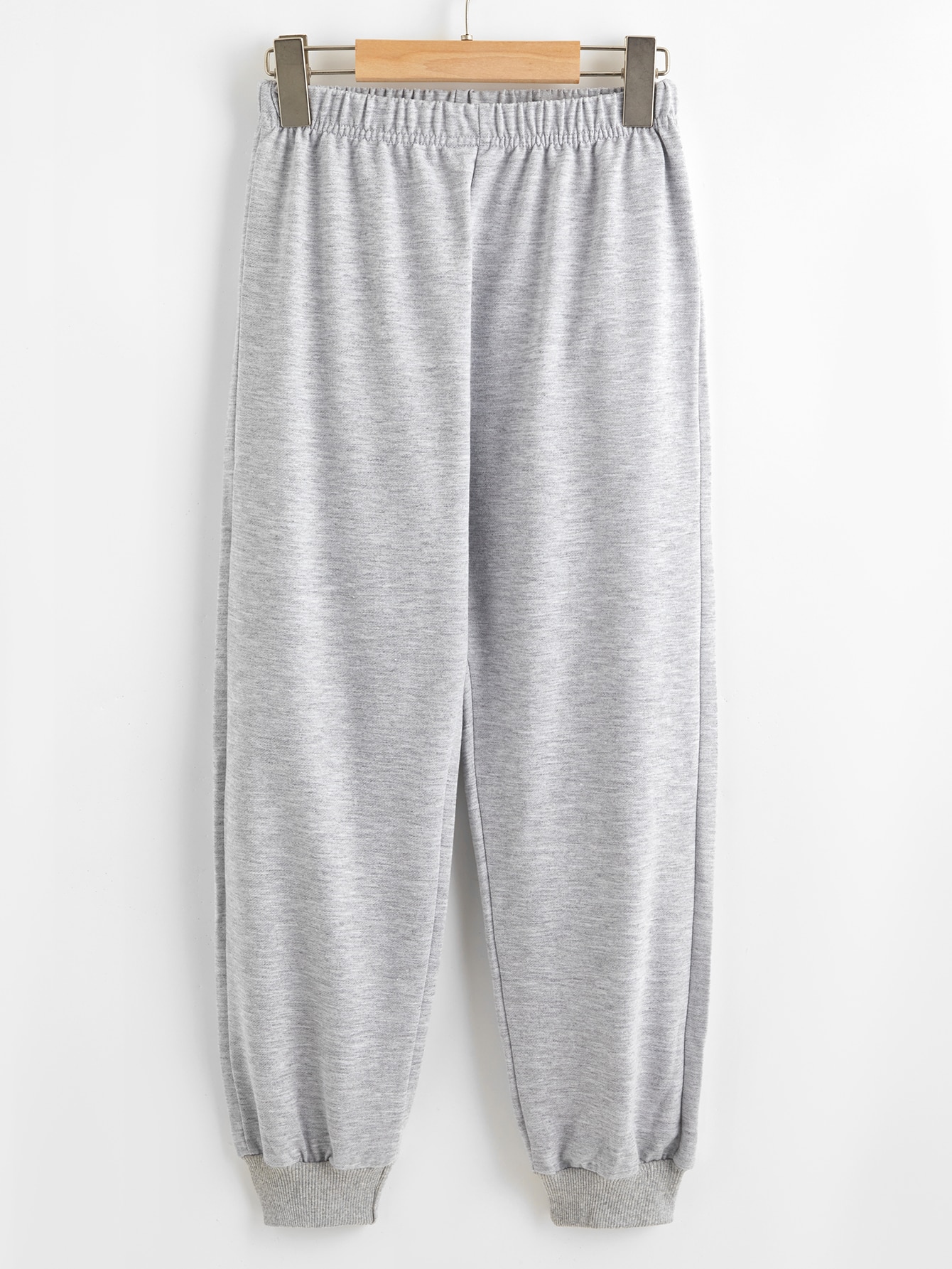 Grey Girls Elastic Waist Sweatpants 120 