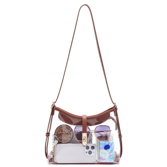 FALAN MULE Clear Crossbody Bag for Women, Small Transparent Shoulder Purse for Concerts and Sports Events