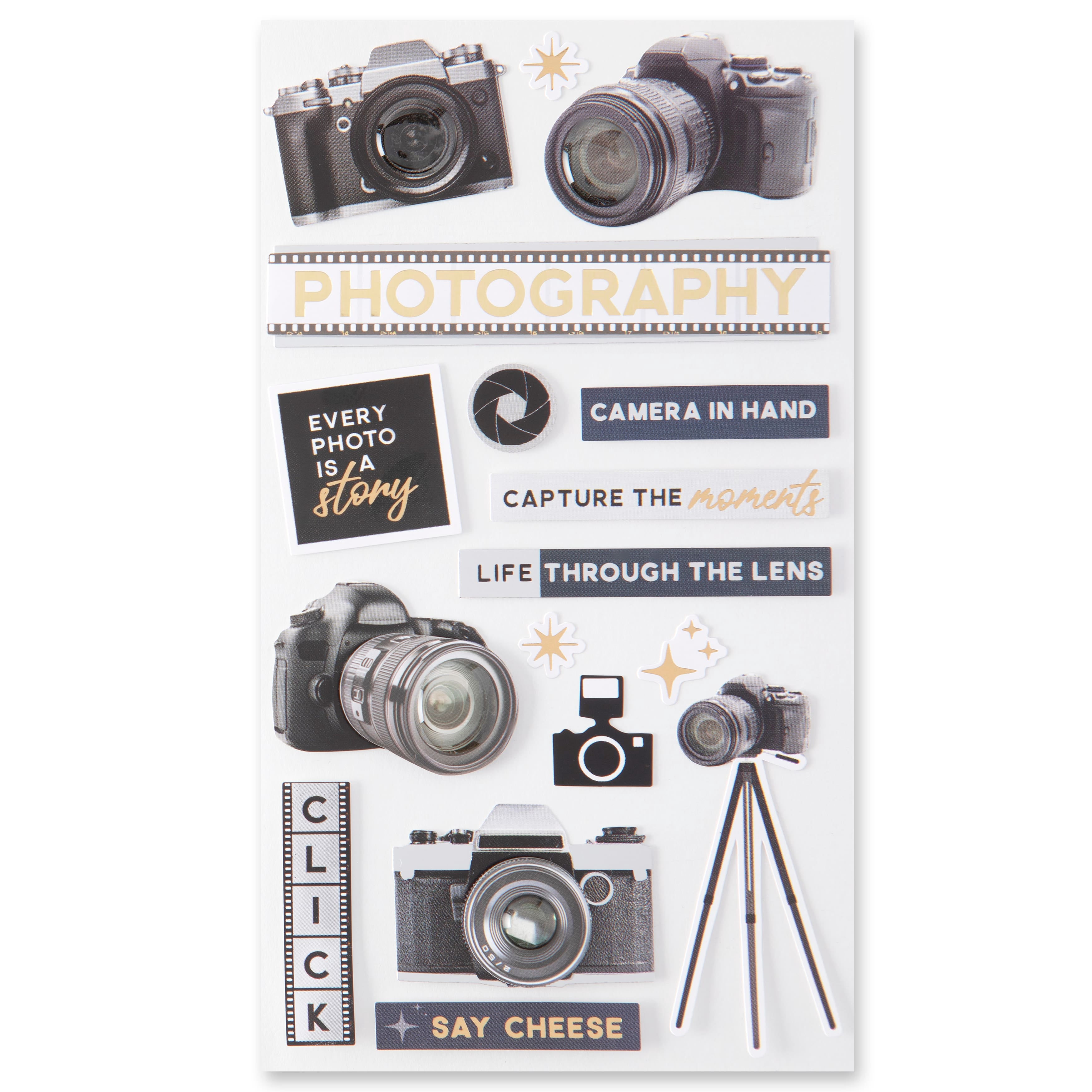 Recollections Photography Stickers, 12 Pack
