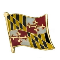 Ysmzzmsy 1 PCS（0.75x0.63 inch) Maryland Flag Pin Suit lapel flag pins Plated Metal Enamel Souvenir Hat Men Women Patriotic