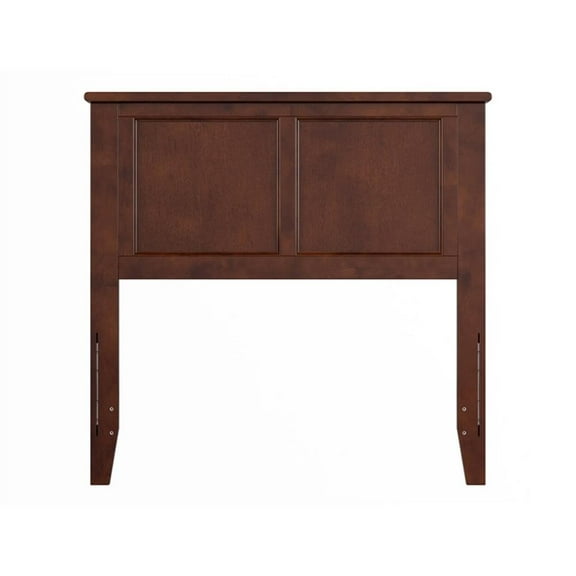 Pemberly Row Madison Twin Solid Wood Panel Headboard in Walnut