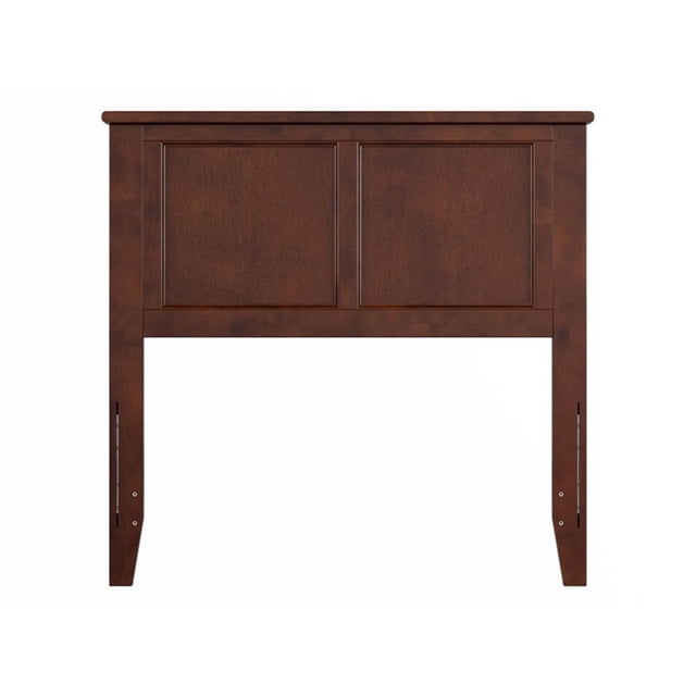 Pemberly Row Madison Twin Solid Wood Panel Headboard in Walnut