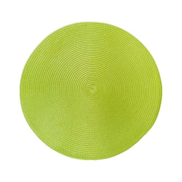 TOPRenddon Round 18cm Woven Placemats Set - Heatproof & Oil Resistant Table Mats for Dining, Coffee Tables, Restaurants (PP Non-Slip Washable Home Decor)