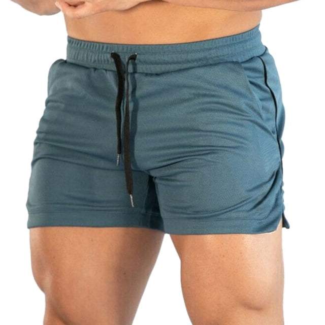 Mens Gym Training Running Shorts Pants Sport Workout Lace-up Pockets Fitness Basketball Boxer