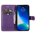thumbnail image 2 of Nalacover Wallet Case for iPhone 14 Pro Max, Card Slots Holder Magnetic Clasp Premium Luxury PU Leather Flip Folio Cover with Kickstand Wrist Strap Soft Silicone Shockproof Case,Purple, 2 of 8