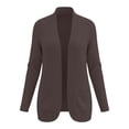 thumbnail image 6 of HAiming Women's Cardigan Long Sleeve Open Front Solid Color Casual Sweaters Fall Winter Going out Tops with Pockets, 6 of 7