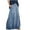 Light Blue, variant on WTOBBY Women's Patchwork Denim Skirt Casual Loose Fit Side Pockets Solid Color Mid Length Comfort Stretch Washed Blue Jeans Skirt,Dark Blue L