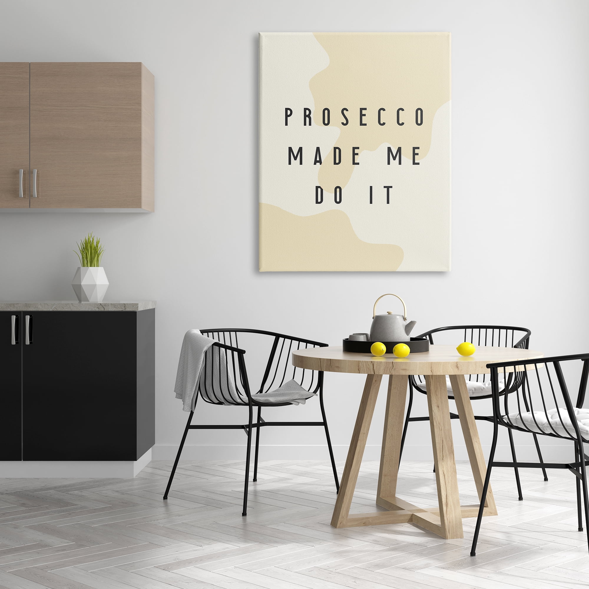 Stupell Industries Prosecco Made Me Do It Phrase Abstract Pattern, 36 x 48, Design by Daphne Polselli