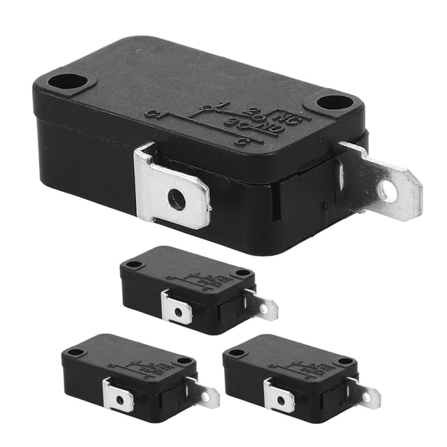 Shisuyan 4pcs 16A/250V 2-Pin Rice Cooker Switch Part Microwave Oven Door Switch Replacement Normally Open Micro Switch Kitchen Appliance Switch Accessory