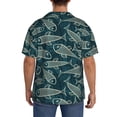 thumbnail image 3 of Yiaed Fish Style Print Mens Casual Wrinkle Free Shirts Short Sleeve Button Down Summer Stretch Dress Shirt-4X-Large, 3 of 5