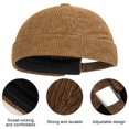 thumbnail image 7 of Jiibva Corduroy Hat Docker Cap for Men Women, Brimless Hats Worker Sailor Cap Beanie Retro Beanie Rolled Cuff Skullcaps with Adjustable, 7 of 7