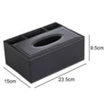 thumbnail image 2 of Caja de pañuelos rectangular de cuero PU, soporte para caja de pañuelos multifuncional, caja de Control remoto, 2 of 5