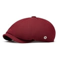 thumbnail image 4 of Men's Adjustable Fit Newsboy Cap Cotton Herringbone Flat Hat Washed Beret Ivy Style for Golf Cabbie Driving Casual Fashion (Wine), 4 of 8