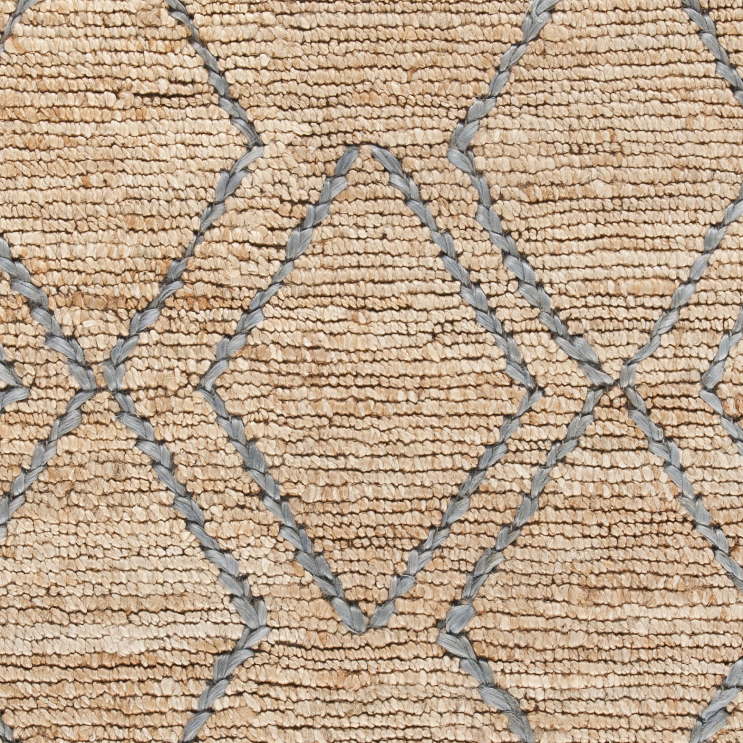 SAFAVIEH Natural Fiber Dahila Geometric Jute Area Rug, Beige/Grey, 4' x 6'