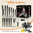 thumbnail image 2 of NutriChef 17-Piece Kitchen Precision Knives Set - Versatile Stainless Steel Knife Set with Blockstand , Ideal for Cutting, Slicing, Chopping, and Dicing, 2 of 8