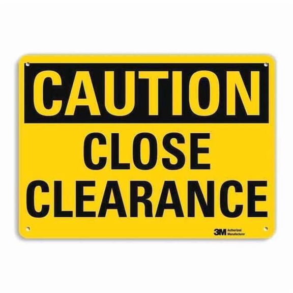 Safety Sign, 10 in Height, 14 in Width, Aluminum, Horizontal Rectangle, English