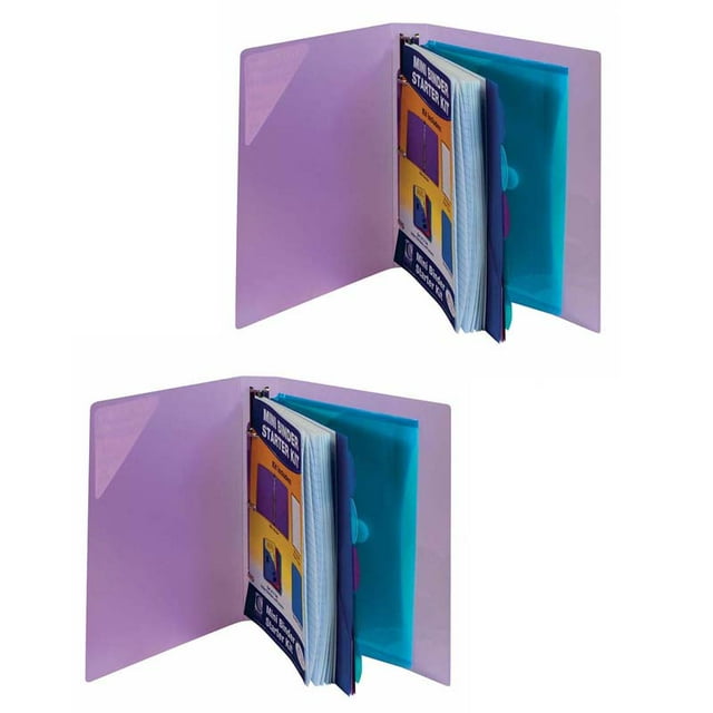 C-Line Mini Binder Starter Kit, Assorted Colors, 2 Count, 2 Pack