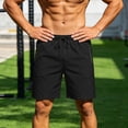 thumbnail image 5 of Nmnitkp Men's Quick Dry Athletic Shorts Elastic Waist Drawstring With Zipper Pockets Lightweight Workout Gym Running Hiking Summer Shorts, 7 Inch Black,L, 5 of 9