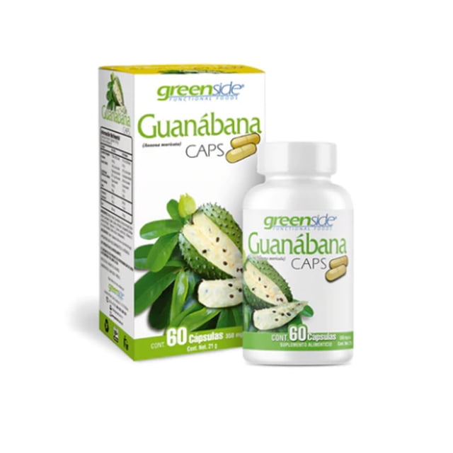 Guanabana 60 Capsulas de 21g GREENSIDE greenside guanábana con 60 caps de350 mg c/u
