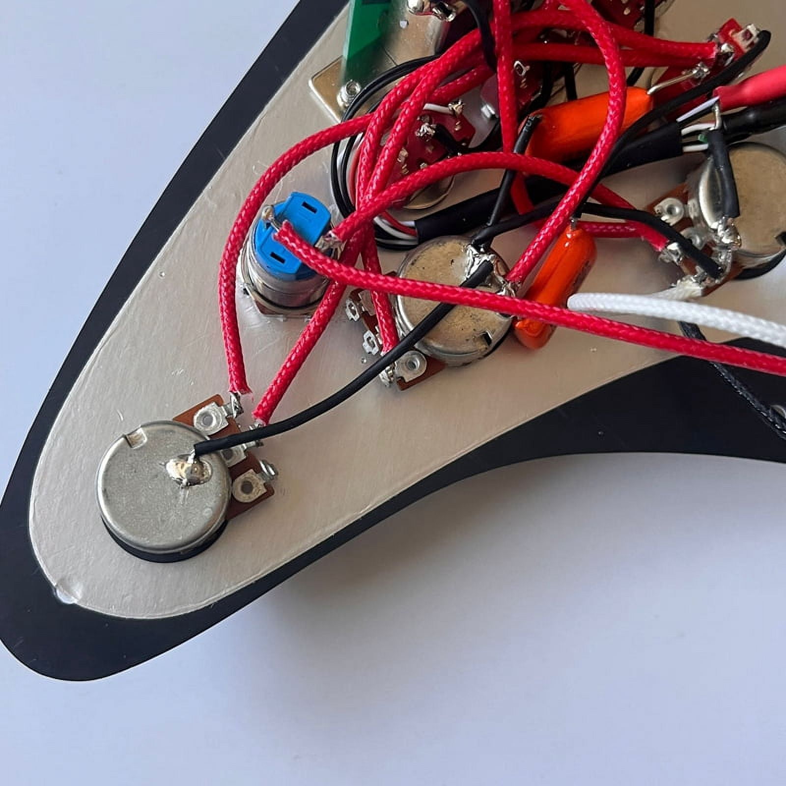 HSH Prewired Guitar Strat Pickguard Set with Silent Switch Kill Swith Humbucker Pickups Coil Splitting Switch Multi Switch Harnesses ,For Fender ST Electric Guitar Part Replacement