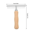thumbnail image 3 of Miangastore Dematting Pet Comb Rake Shaped For Dog Cat With Wood Handle 1Pcs, 3 of 8