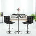 thumbnail image 3 of Spaco 360° Swivel Cocktail Pub Table with Sliver Leg and Base-Black, Counter Height Table, Kitchen Bar Height Table and Chairs for Dining Room, Small Space, 3 of 13