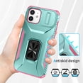 thumbnail image 5 of Allytech Shockproof Back Case for Apple iPhone 11, Military Grade Protective With Ring Holder Stand Compatible with Car Mount Anti-slip Hybrid Rugged Bumper Phone Cover for Men Boys -Green, 5 of 8